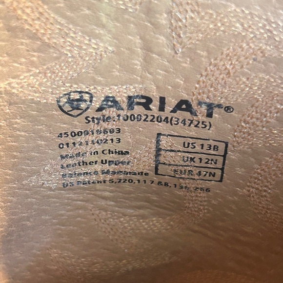 Ariat Men's Brown Heritage R Toe Leather Western Boots - Picture 7 of 8